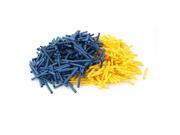 Unique Bargains 800Pcs 3mm 2 1 Heat Shrink Tube Sleeving Wrap Wire Kit Blue Yellow