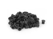 Unique Bargains 100pcs SB 10 9.5mm Mounting Hole Wire Cable Protector Nylon Snap Bushing Black