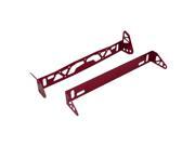 Unique Bargains Vehicle Car Red Metal Plate Bracket Support for 93x370mm License