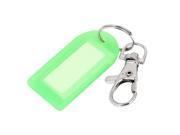 Unique Bargains Green Plastic Name ID Tags Label Luggage Suitcase Bag Split Rings Keychain