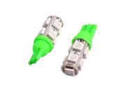 Unique Bargains 2 x T10 Wedge 168 194 2825 9 5050 SMD Green LED Dashboard Light Bulbs for Auto
