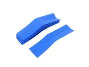 Polyolefin Heat Shrinkable Tube Sleeving 2 1 Shrink Ratio 35mm x 20cm 10Pcs Blue