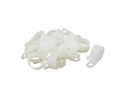 20 Pcs UC 5 Plastic Wire Cord Clip Fixer Nylon Cable Clamp Fastener Off White