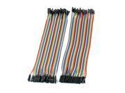 Unique Bargains 80pcs 2.54mm Pitch 1Pin 1Pin F F Solderless Jumper Cable Wire Connector 20cm