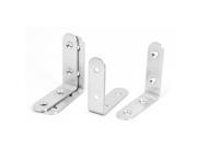 Unique Bargains 65mmx65mm 4 Holes L Shape 90 Degree Shelf Corner Brace Angle Bracket Support x 4