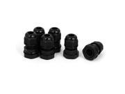 6 Pcs Black Plastic Waterproof Connector 2 6mm Range Cable Gland Joints M16x1.5