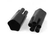 Unique Bargains 2Pcs 78mm 25mm 5 Way Heat Shrink Breakout Boot Joint for 70 120mm2 Wire