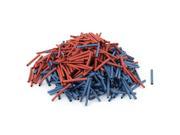 Unique Bargains 800Pcs 2.5mm 2 1 Heat Shrink Tube Sleeving Wrap Wire Kit Red Blue