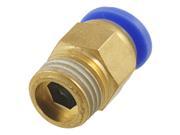 Unique Bargains Male Thread Pneumatic Air Valve Push in Connector Fitting 12.5mm x 8mm