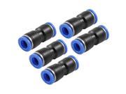 Unique Bargains 5 Pcs Pneumatic 8mm to 8mm One Touch Piping Joint Quick Fittings