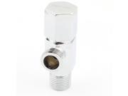 Unique Bargains Home 1 2 PT Male Thread 2 Ways Stop Water Pipe Angle Valve Silver Tone