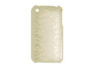 Plastic Hard Checked Cover Phone Case Silver Tone for iPhone 3G