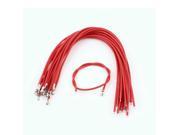 Unique Bargains 20pcs 24AWG XH2.54 Single Tin Head Leadwire Electric Connecting Wire 20cm Red