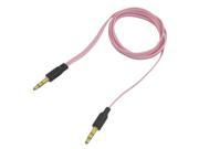 Unique Bargains M M 3.5mm to 3.5mm Pink Headphone Stereo Audio Extension Adapter Cable 3.4FT