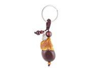 Unique Bargains Burgundy Buddha Beads Bodhi Fruit Pendant Key Chain