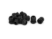 10 Pcs PG19 8 15mm Waterproof Cord Cable Glands Connector Joints Adapter Black