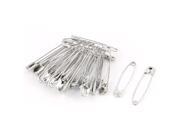 Housewares Metal Sewing Knitted Skirt Craft Brooch Safety Pin 53x10mm 50 Pcs