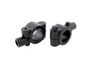 Unique Bargains 2 Pcs Black Clockwise Motorcycle Handlebar Mirror Mount Holder 10mm Dia