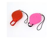 Unique Bargains 2pcs Retractable Lanyard Strap Reel ID Card Badge Holder Buckle Pink Red