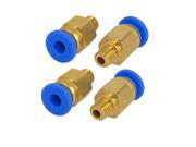 4mm Tube 6mm Male Thread Pneumatic Quick Air Fitting Coupler Connector 4pcs