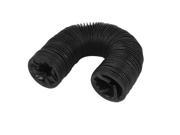 Unique Bargains Black Rubber Mechanical Corrugated Sleeve Dust Cover Moulded Bellow 50mmx1000mm