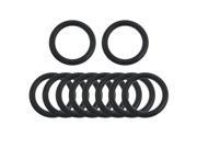 Unique Bargains Black Silicone O ring Oil Sealing Washer Grommet 17mm x 2.65mm 10Pcs