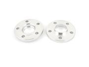 Auto 5x112 Bolt 15mm Thickness Wheel Hub Adapter Spacer Silver Tone Pair