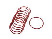 Unique Bargains Unique Bargains 10pcs 55mm Outside Dia 2.5mm Thickness Rubber Oil Filter Seal Gasket O Rings Red