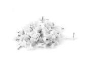 Cable Wire Clips Fastener 16mm Width w Fixing Nails 100Pcs White Cable Wire Clips Fastener 16mm Width w Fixing Nails 100Pcs White