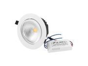 9W Warm White COB LED Down Light Recessed Round Ceiling Lamp w Driver 110 265V