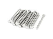 20 Pieces Stainless Steel Hex Cap Screw Bolt Full Thread 8x80mm
