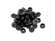 Furniture Cabinet Leg Feet Black Rubber Bumper Pad Washer Protector 10x4mm 42Pcs