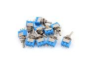 Unique Bargains AC 125V 6A SPDT ON ON 2 Positions 3 Pin Latching Miniature Toggle Switch 10 Pcs
