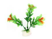 Artificial Plastic Aquarium Plant Grass Fish Tank Decoration Green Orange