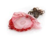 Unique Bargains Curly Wig Flower Decor Hair Band Red Hat for Children
