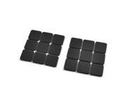 Unique Bargains Unique Bargains Table Chair Foot Adhesive Base Mat Nonslip Protection Pads Black 18 Pcs