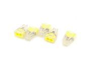 5 Pcs 2 Pole Push In Building Wire Contecter PCT 102 0.75 2.5mm2 Yellow