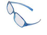 Lady Rectangle Plano Lens Blue Stripe Plain Eyeglasses