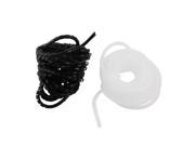 Unique Bargains 11Meter 10mm Black White Wire Spiral Wrap Sleeve Tube Computer Manager Cable x 2