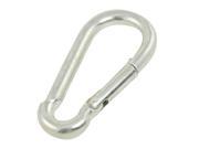 Unique Bargains Camping Spring Loaded Silver Tone Aluminum Alloy Carabiner Hook 308 Lbs