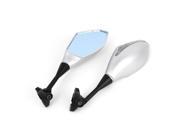 Unique Bargains Sports Car Silver Tone Shell Wide Angle Motorcycle Side Rearview Mirrors 2 Pcs