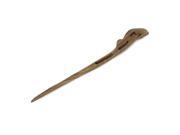 Woman Hairstyle Hole Design Carved Wood Hair Pin Hairstick Brown