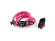 Durable 5 Digit Spiral Steel Wire Cable Motorcycle Bicycle Security Safeguard Combination Lock
