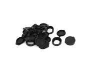 Unique Bargains 12Pcs Black Rubber Waterproof Dust Resistant Aviation Connector Plug Shell Cover
