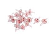 Unique Bargains Fish Tank Air Pump Clear Red Plastic Non return Check Valves 15 Pcs