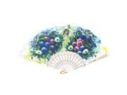 Wedding Party Gift Plastic Ribs D Ring Decor Lace Detail Folding Hand Fan
