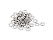 50pcs Silver Tone 316 Stainless Steel Flat Washer 1 4 for Screws Bolts