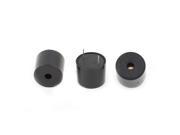 3 x Black 23x20mm Industrial Electronic Continuous Sound Buzzer DC3 24V