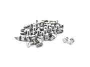 Unique Bargains 50Pcs 5mm Dia x 8mm Long Full Thread Hex Hexgon Cap Srews Fasteners