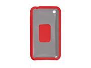 Plastic Protective Back Shell Phone Case Clear Red for iPhone 3GS